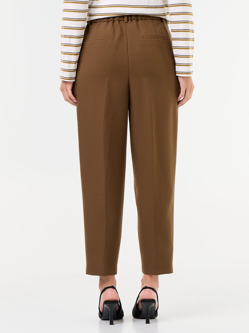 High-Waist Karottenhose Marron - Kiabi