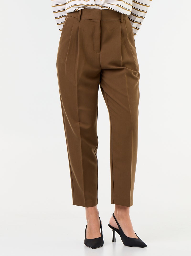 High-Waist Karottenhose Marron - Kiabi