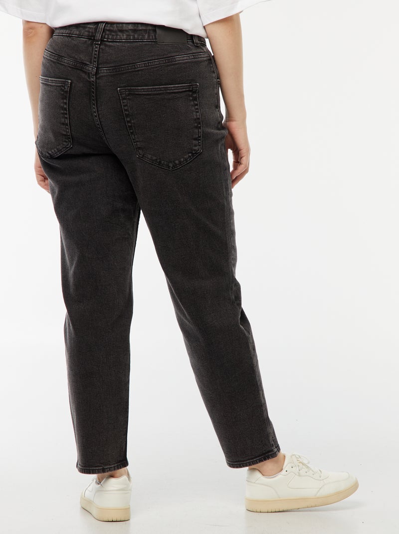 High-Waist Mom Jeans - L30 Schwarz - Kiabi