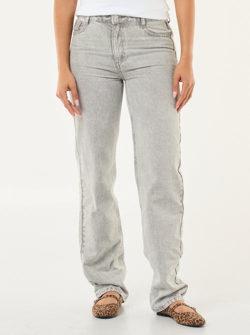 High-Waist Straight Fit Jeans - L32 - Kiabi