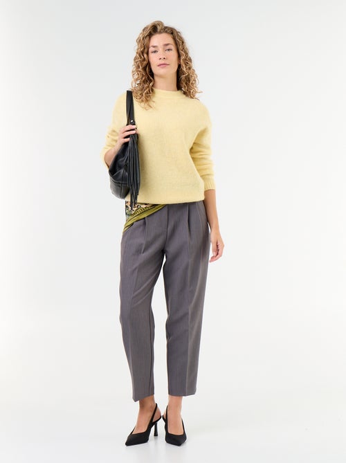 High-waisted carrot fit trousers - Kiabi