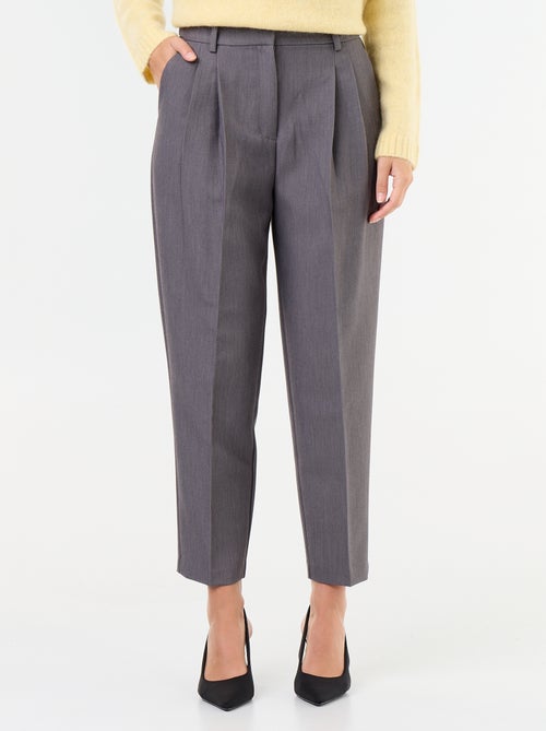 High-waisted carrot fit trousers - Kiabi