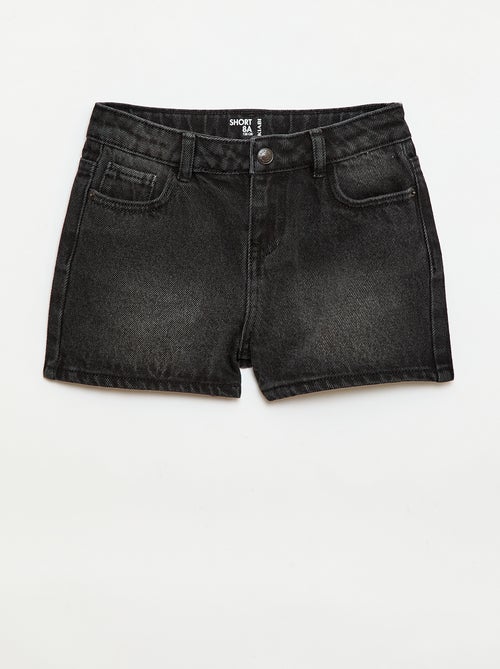 High-waisted denim shorts - Kiabi