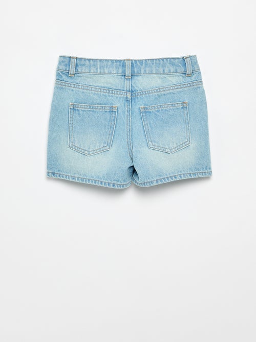 High-waisted denim shorts - Kiabi