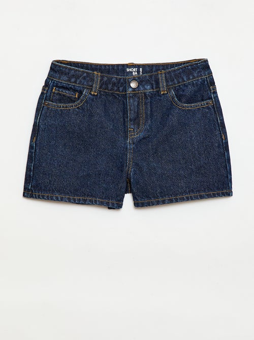 High-waisted denim shorts - Kiabi
