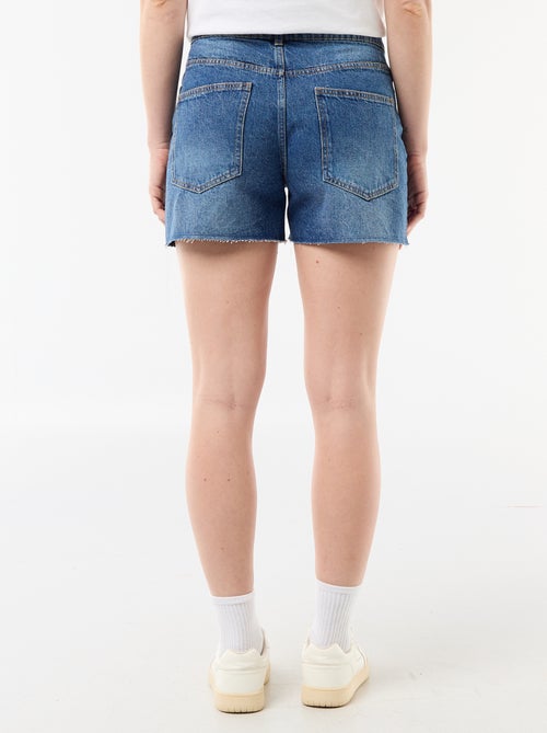 High-Waisted Denim Shorts - Kiabi