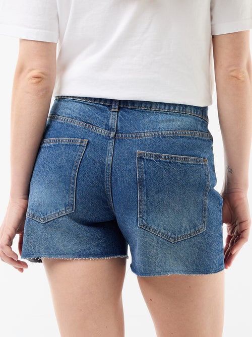 High-Waisted Denim Shorts - Kiabi