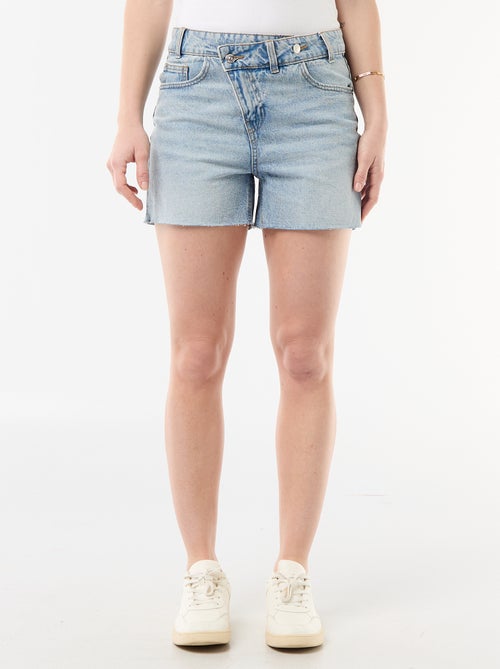 High-Waisted Denim Shorts - Kiabi