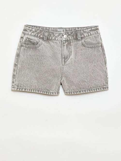 High-waisted denim shorts - Kiabi