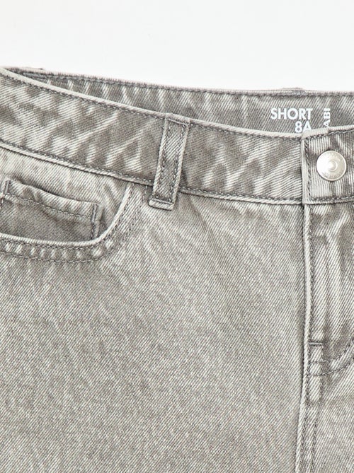 High-waisted denim shorts - Kiabi