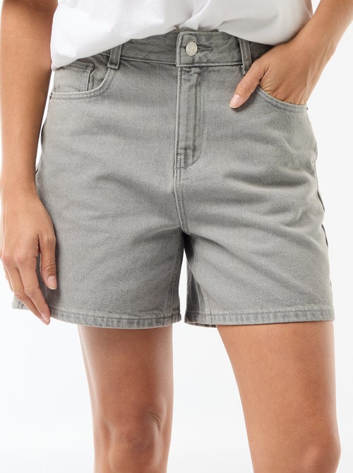 High-Waisted Denim Shorts - Kiabi