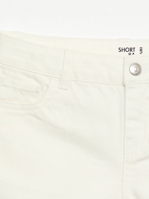 High-waisted denim shorts - Kiabi