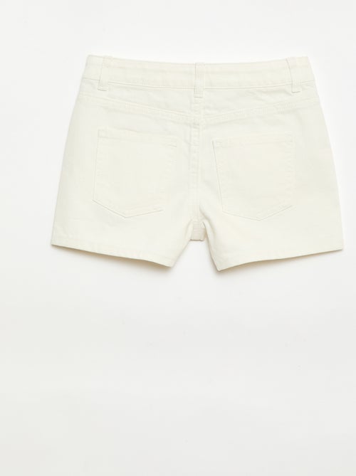 High-waisted denim shorts - Kiabi