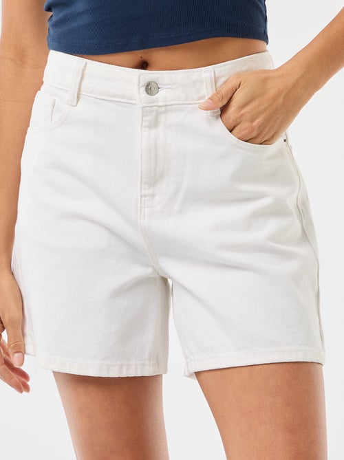 High-Waisted Denim Shorts - Kiabi