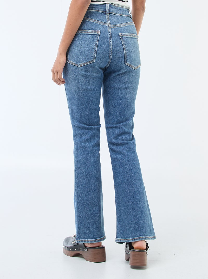 High-waisted flare/bootcut jeans - L34 Blue - Kiabi