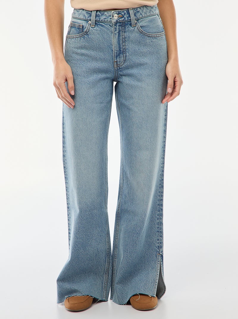 High-waisted flare/bootcut jeans Blue - Kiabi