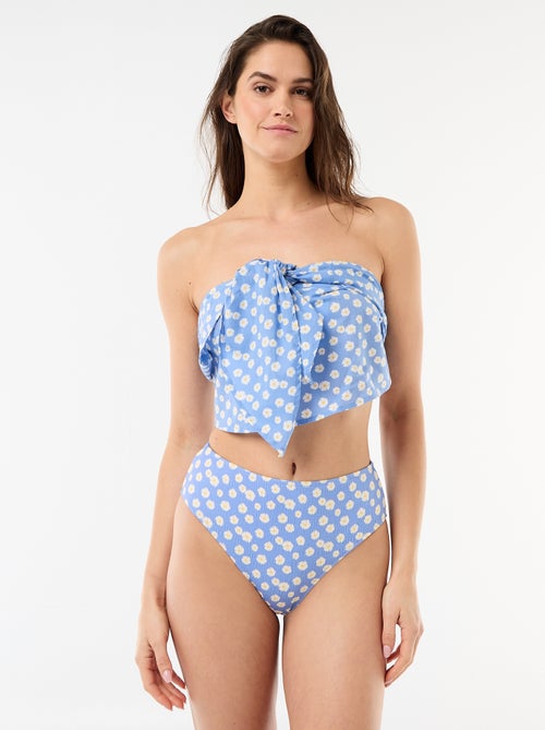 High-waisted floral print swim bottoms - Kiabi