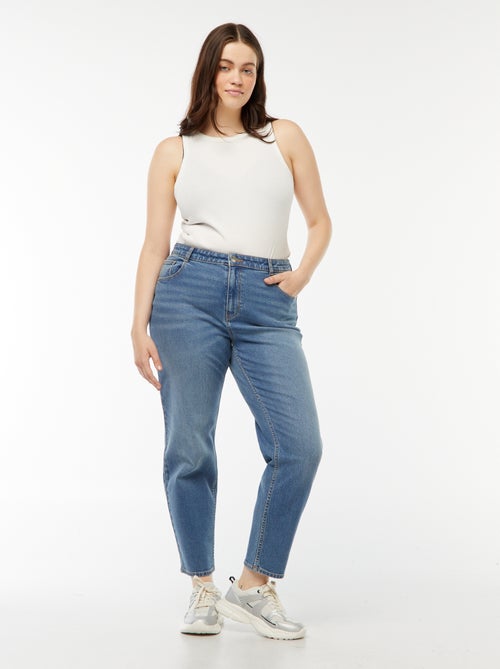 High-waisted Mom Jeans - L34 - Kiabi