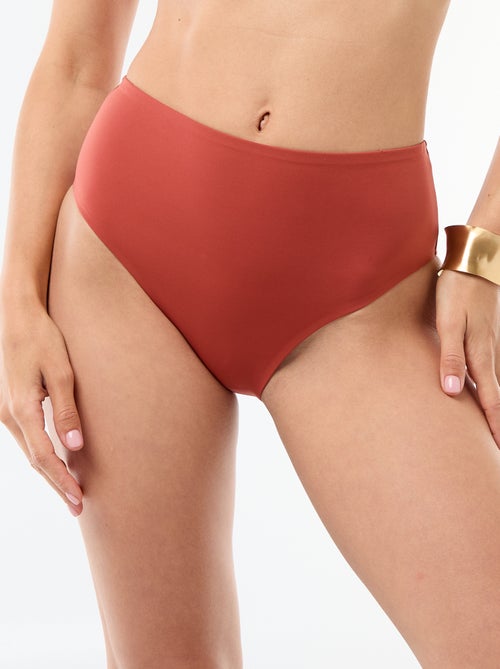 High-Waisted Neoprene Swim Briefs - Kiabi