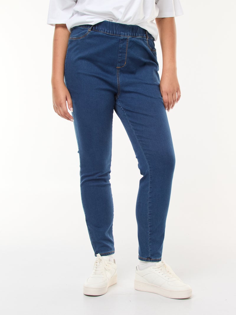 High-waisted regular stretch jeggings BLUE - Kiabi