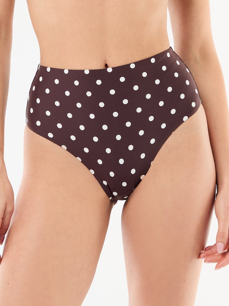 High-waisted shapewear bikini bottoms Red - Kiabi