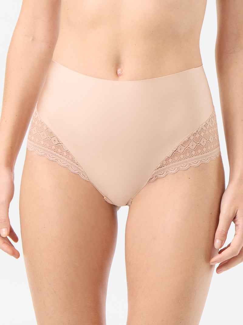 High-Waisted Shaping Briefs Pink - Kiabi
