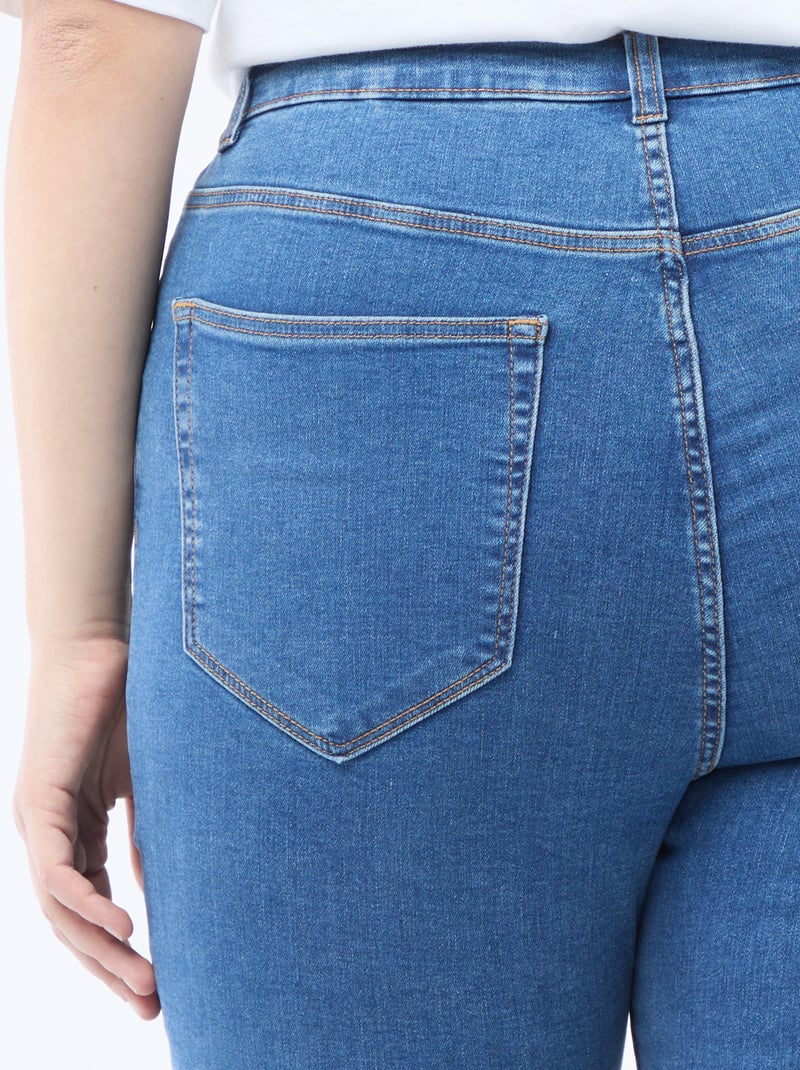 High-waisted skinny trousers - L30 Blue - Kiabi