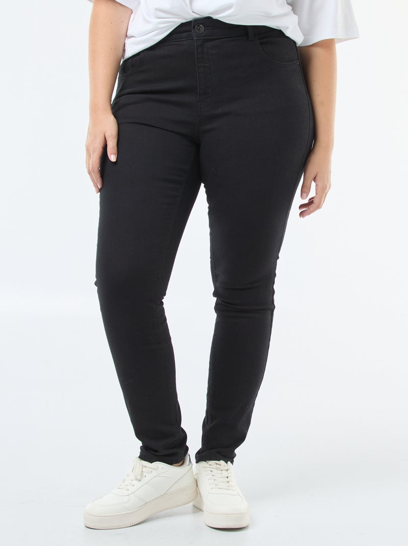 High-waisted slim-fit jeans - L32 BLACK - Kiabi