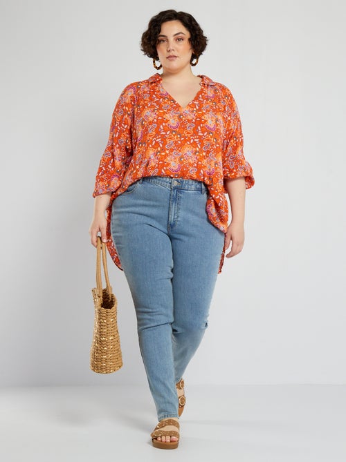 High-waisted slim-fit jeans - L32 - Kiabi
