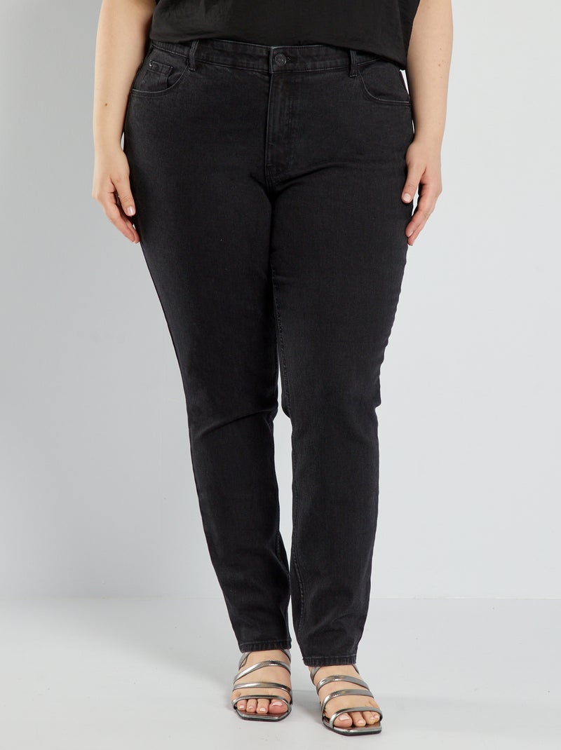 High-waisted slim-fit jeans - L34 BLACK - Kiabi