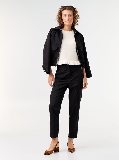 High-waisted straight-leg trousers - Kiabi