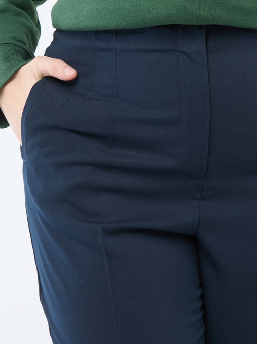 High-Waisted Straight-Leg Trousers - Kiabi