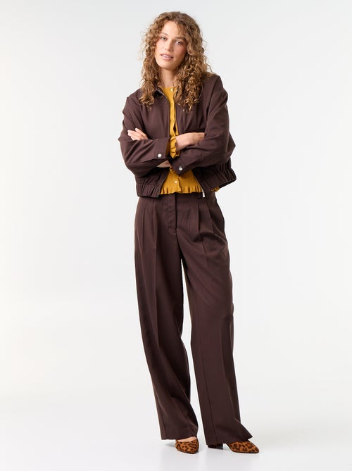 High-Waisted Wide-Leg Pants - Kiabi