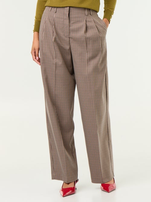 High-Waisted Wide-Leg Pants - Kiabi