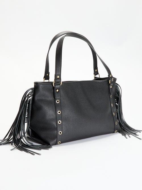 Hobo-Tasche mit Fransen aus Kunstleder - Kiabi Hobo-Tasche mit Fransen aus Kunstleder - Kiabi