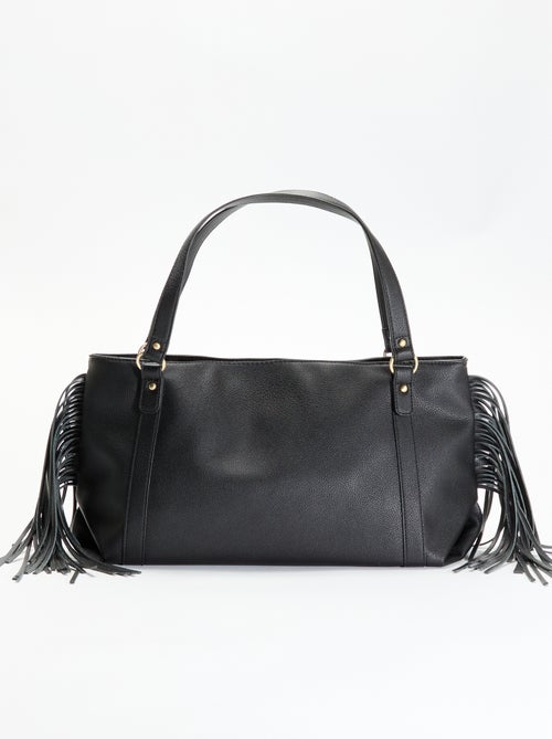 Hobo-Tasche mit Fransen aus Kunstleder - Kiabi Hobo-Tasche mit Fransen aus Kunstleder - Kiabi