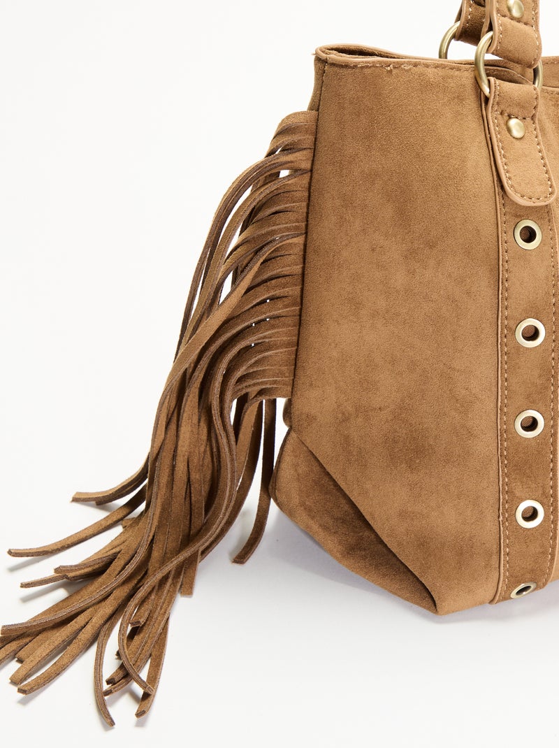 Hobo-Tasche mit Fransen Kaki - Kiabi