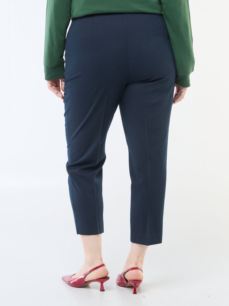 Hoch geschnittene, gerade Hose Blau - Kiabi