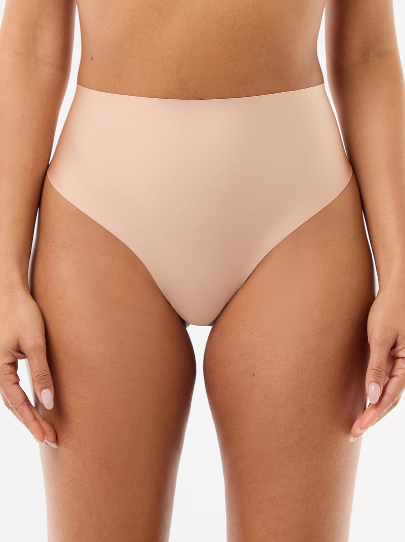 Hochtaillierter Shapewear-Tanga Ecru - Kiabi