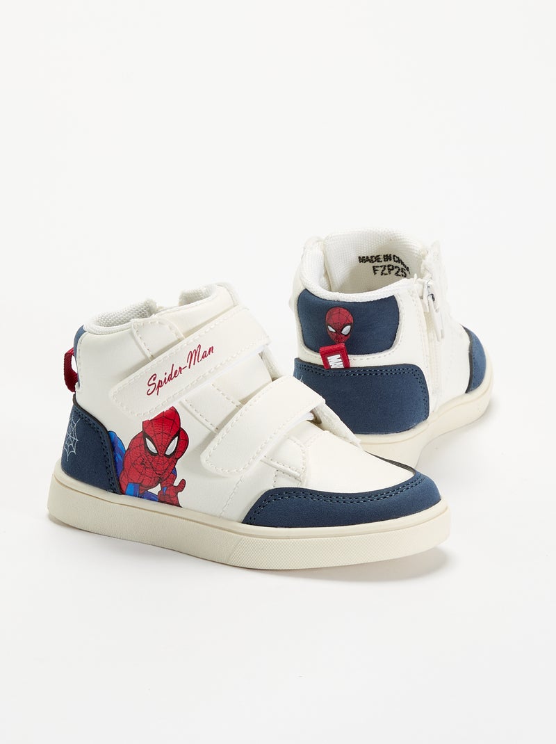Hohe Spider-Man Marvel Sneaker mit Klettverschlüssen Rouge - Kiabi
