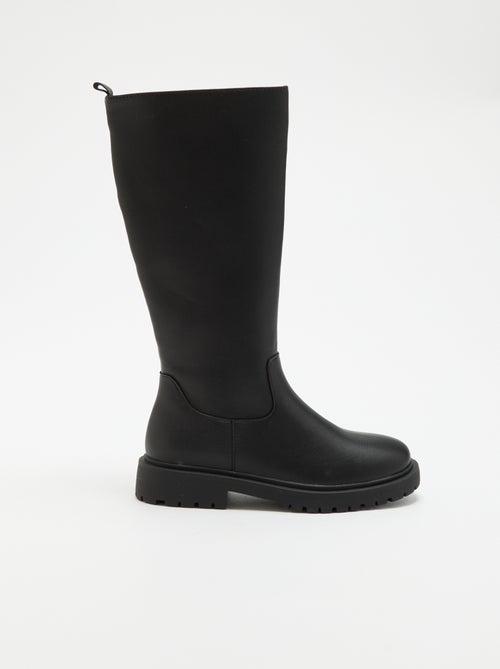 Hohe Stiefel aus Kunstleder - Kiabi Hohe Stiefel aus Kunstleder - Kiabi