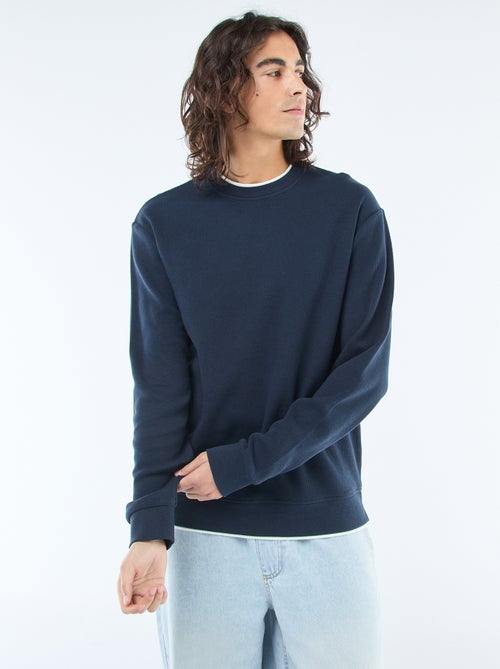Honeycomb Knit Crew Neck Sweater - Kiabi Honeycomb Knit Crew Neck Sweater - Kiabi