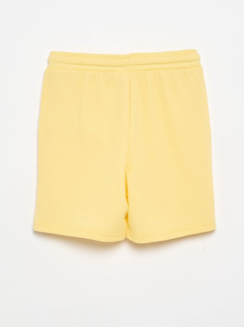 Honeycomb Shorts Yellow - Kiabi