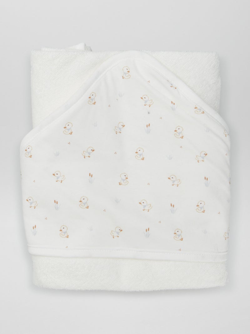 Hooded bath towel WHITE - Kiabi