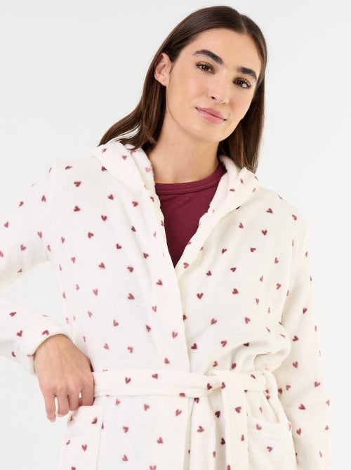 Hooded bathrobe with pockets - Kiabi Hooded bathrobe with pockets - Kiabi