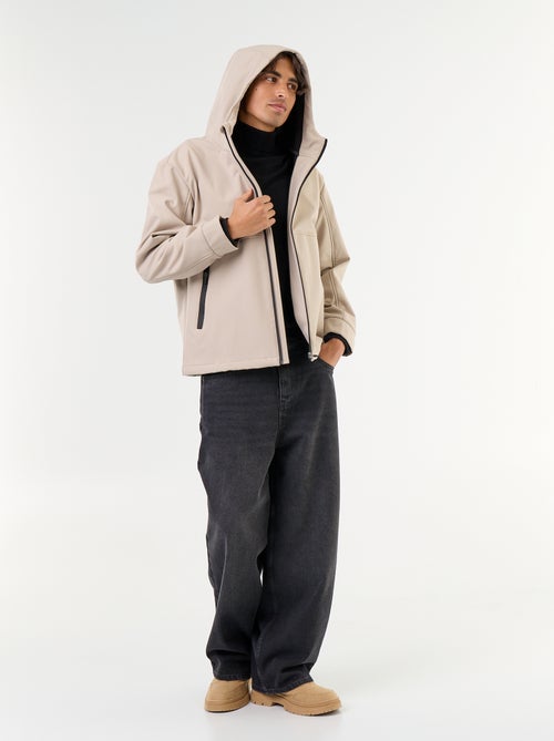 Hooded Neoprene Jacket with Microfleece Lining - Kiabi