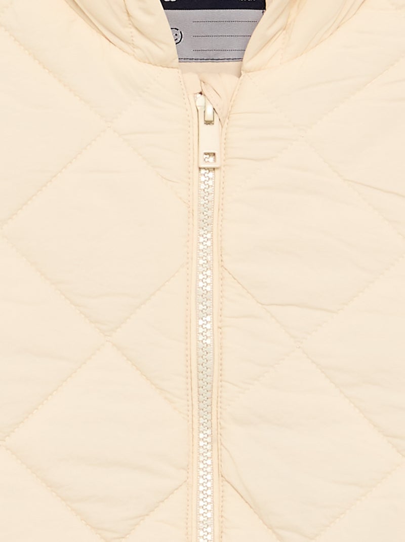 Hooded padded jacket Beige - Kiabi