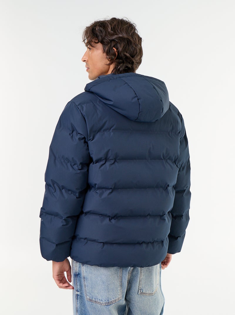 Hooded Padded Jacket Blue - Kiabi