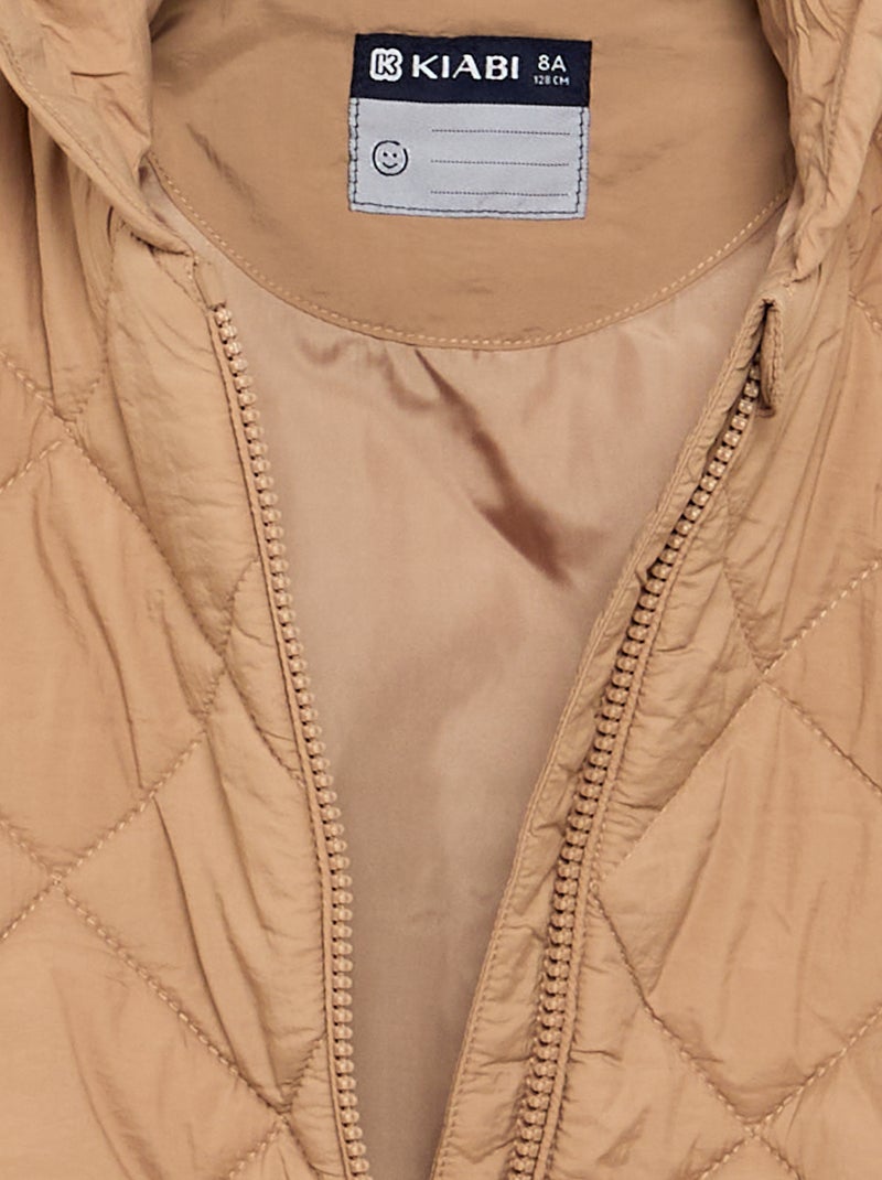 Hooded padded jacket Brown - Kiabi
