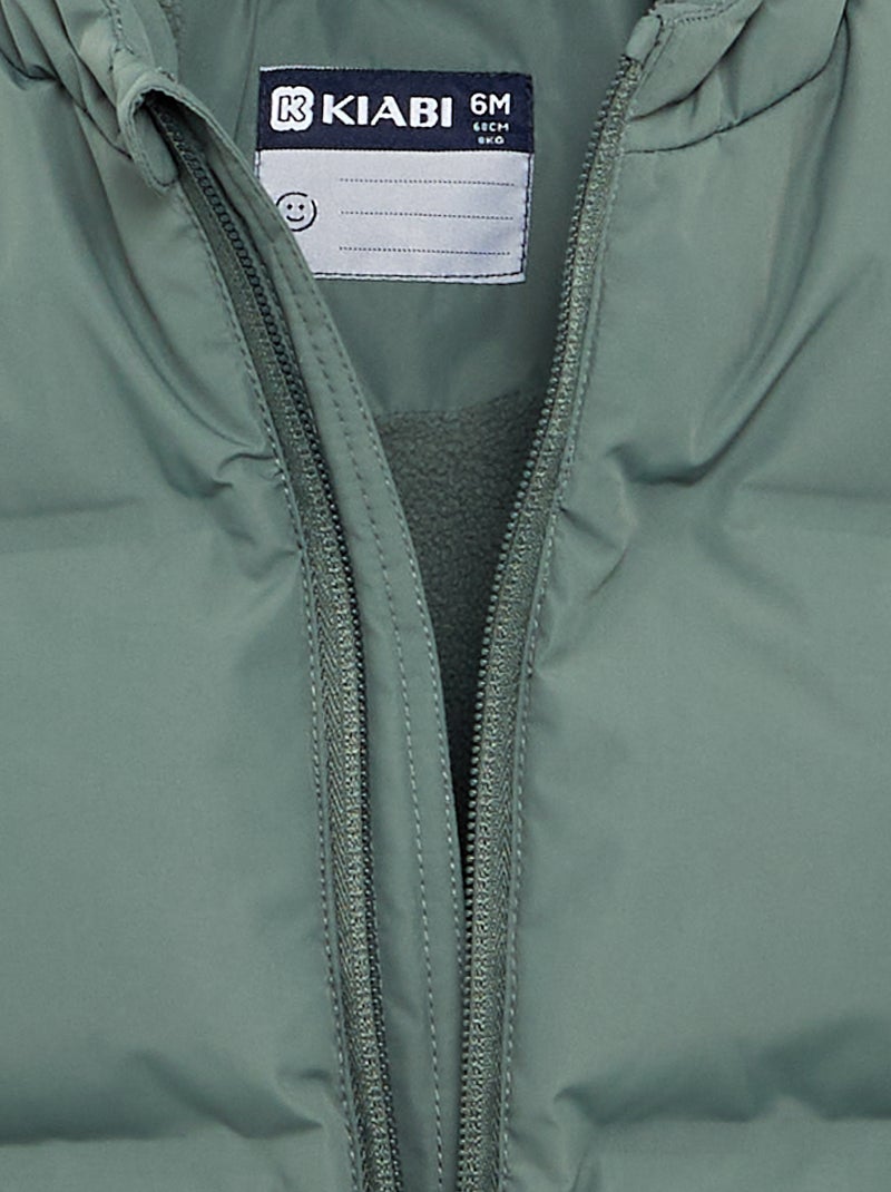 Hooded Padded Puffer Jacket Green - Kiabi